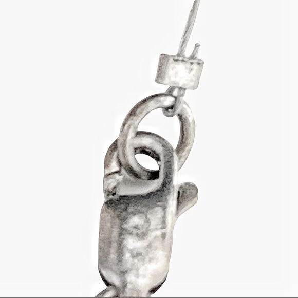 Vintage black freshwater sterling silver choker necklace 16” - Picture 4 of 4